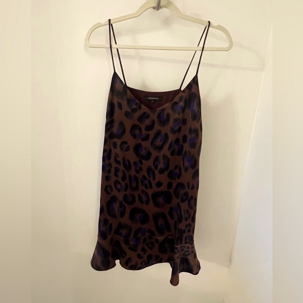 Silky cheetah mini dress